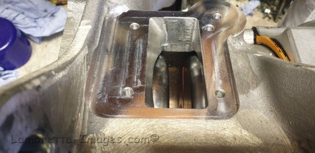 Crankcase induction, also shows gas flowed big crank webs.