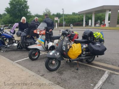 Bikers who were on our ferry amazed we are at their first stop.